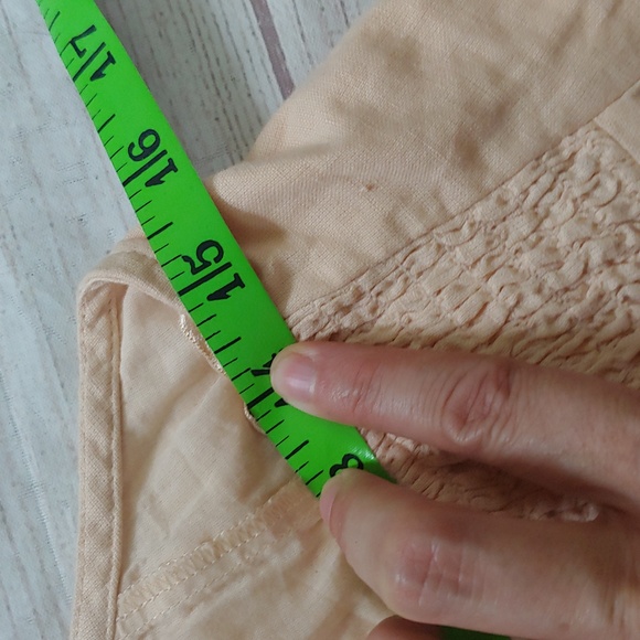 Zara Peach Cotton Linen Midi Dress - Picture 7 of 8